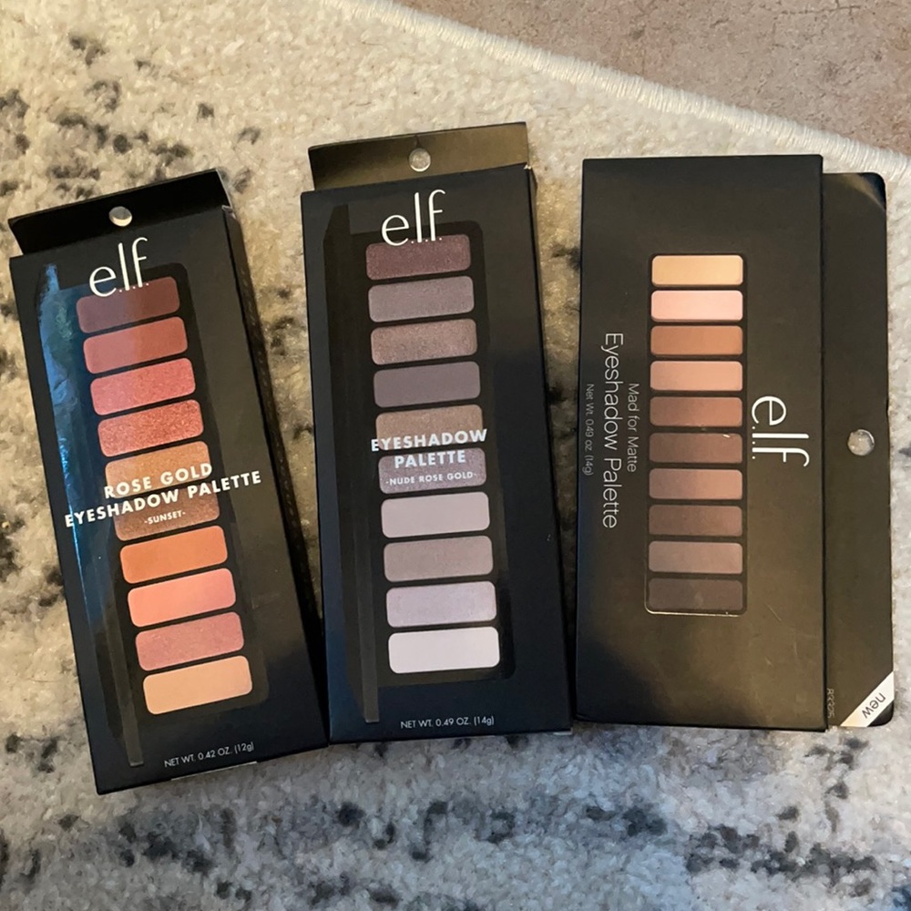 3 Elf Eyeshadow Palettes
